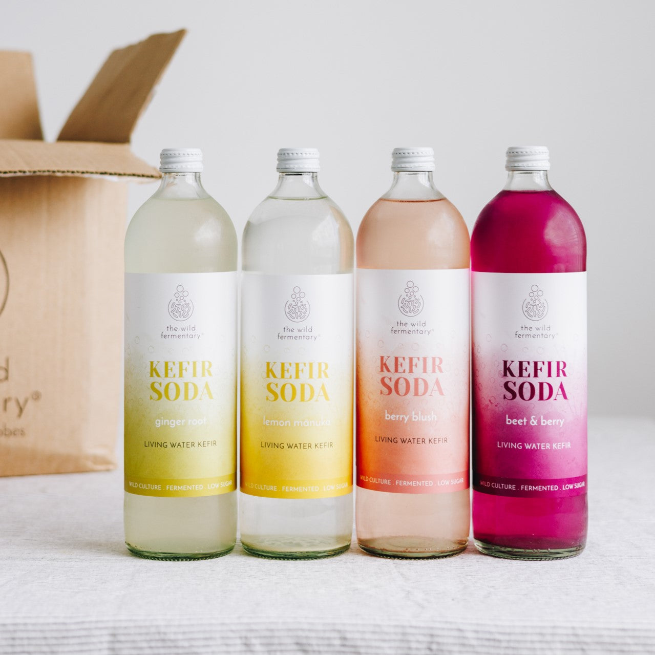 Kefir Soda Mix Box 750ml x 4 - The Wild Fermentary